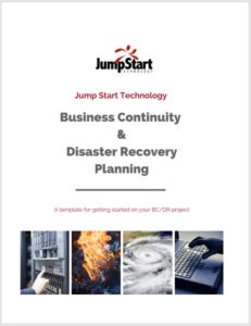 disaster preparedness and recovery plan template jump start technology